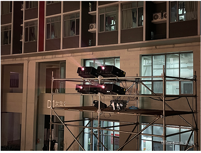 北影怀柔新校区双喜同庆,赢康科影达参与北影跨年投影秀 北影怀柔新校区双喜同庆,赢康科影达参与北影跨年投影秀