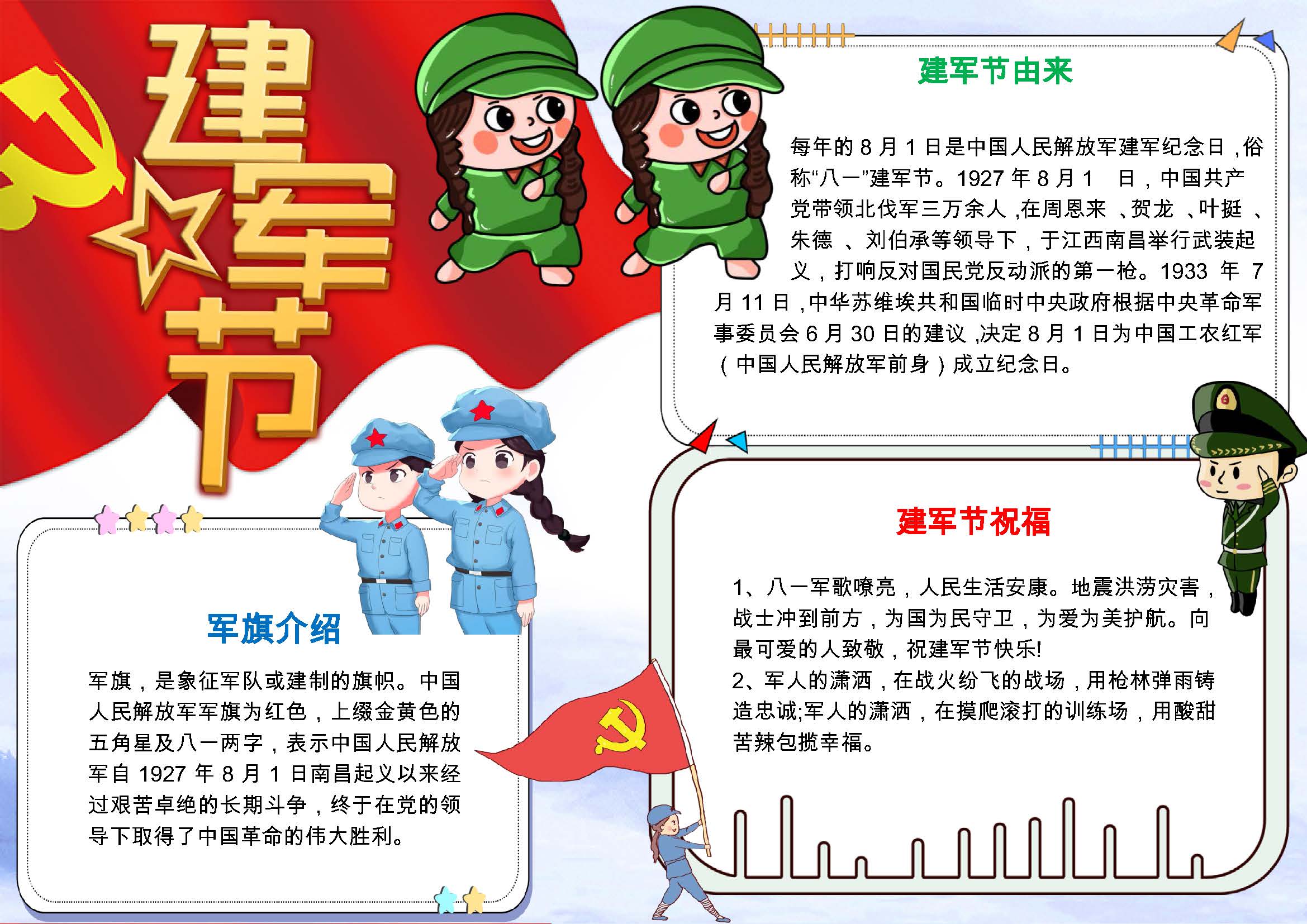 81建军节由来/祝福语/手抄报内容【格恩加湿】给军人的优惠