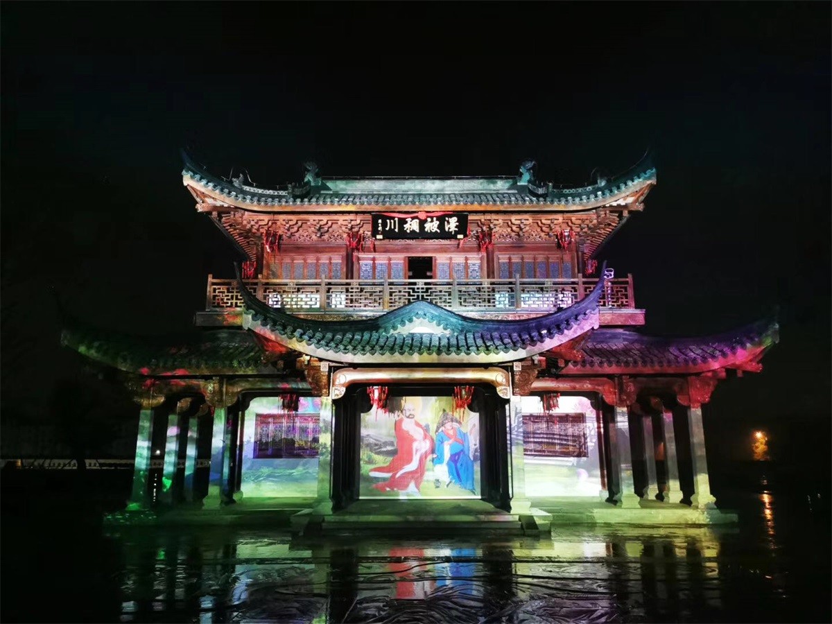 佛堂古镇夜游投影