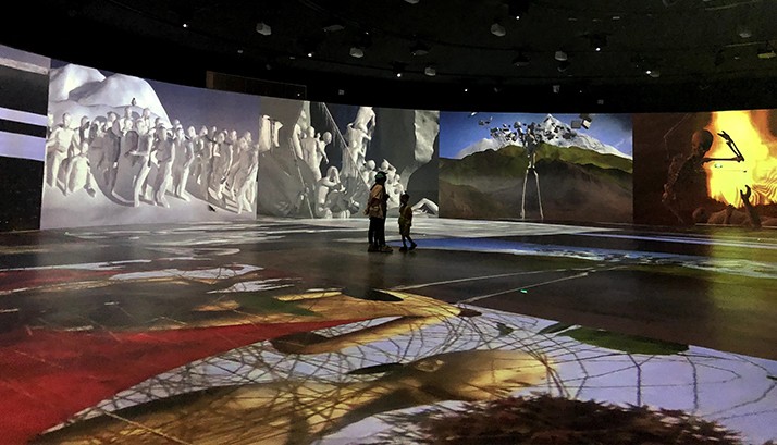 海花岛博物馆艺术展开幕，赢康参与4号馆360°环幕投影
