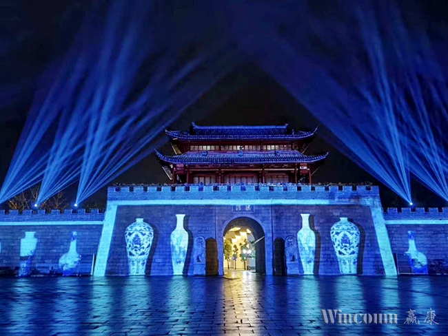 瓷茶古镇揭开夜游经济新篇章,赢康科技参与“水木浮梁”光影秀 瓷茶古镇揭开夜游经济新篇章,赢康科技参与“水木浮梁”光影秀