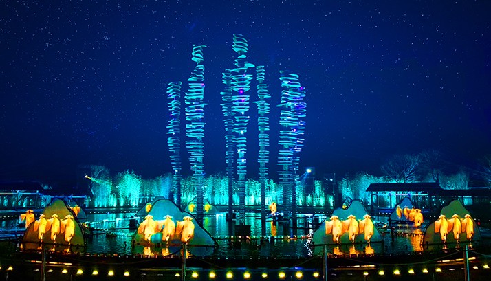 拈花一笑之夜，赢康参与无锡拈花湾360°沉浸式梦幻表演