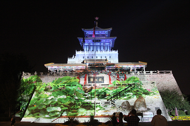 赢康参与济南解放阁灯光投影秀,用光影再现泉城美景 赢康参与济南解放阁灯光投影秀,用光影再现泉城美景