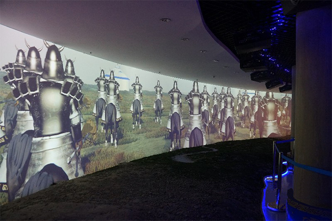 赢康完成江格尔宫360°环幕投影 赢康完成江格尔宫360°环幕投影