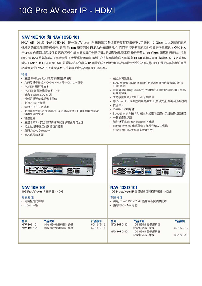 Extron NAV系列Pro AV over IP解决方案