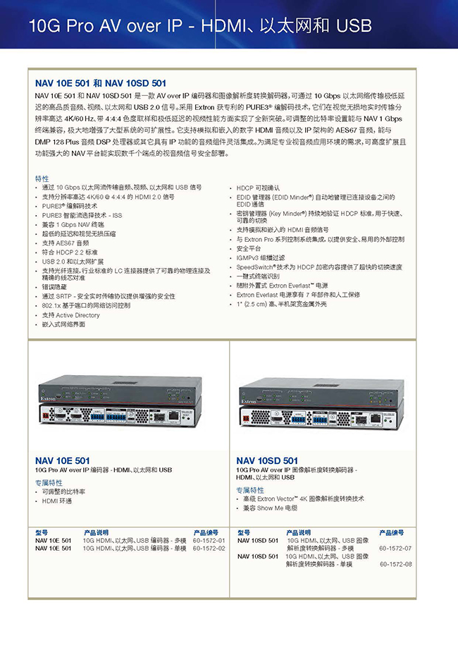 Extron NAV系列Pro AV over IP解决方案