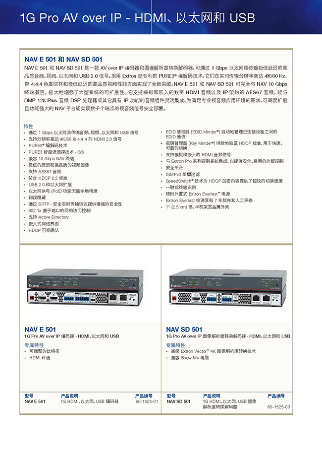 Extron NAV系列Pro AV over IP解决方案