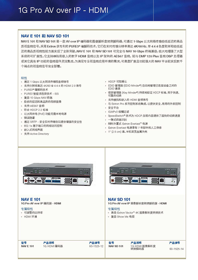 Extron NAV系列Pro AV over IP解决方案