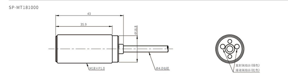 SP-M18系列 M18道闸光电传感器