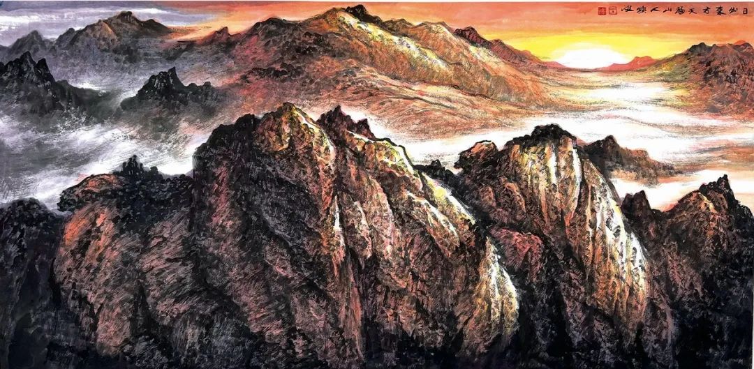 王焕波积墨重彩系列