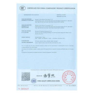 进网三证证书 CCC 证书英文