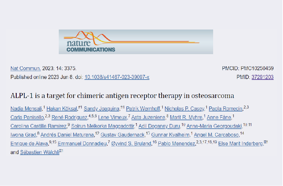 文献分享：三十年前抗体序列定义骨肉瘤CAR-T治疗新靶标
