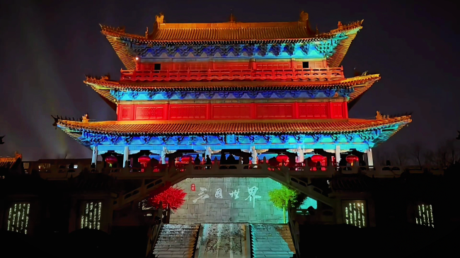 走进许昌，夜游三国，赢康科影达参与打造春秋楼投影秀