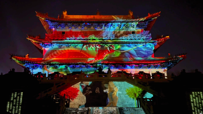 走进许昌，夜游三国，赢康科影达参与打造春秋楼投影秀