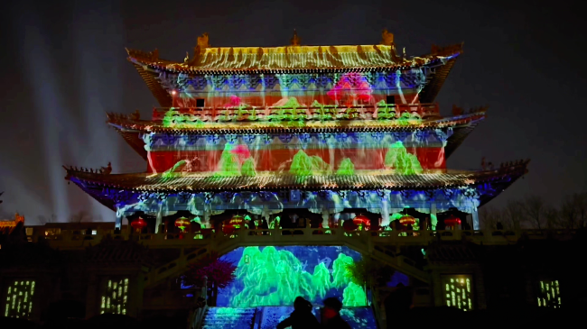走进许昌，夜游三国，赢康科影达参与打造春秋楼投影秀