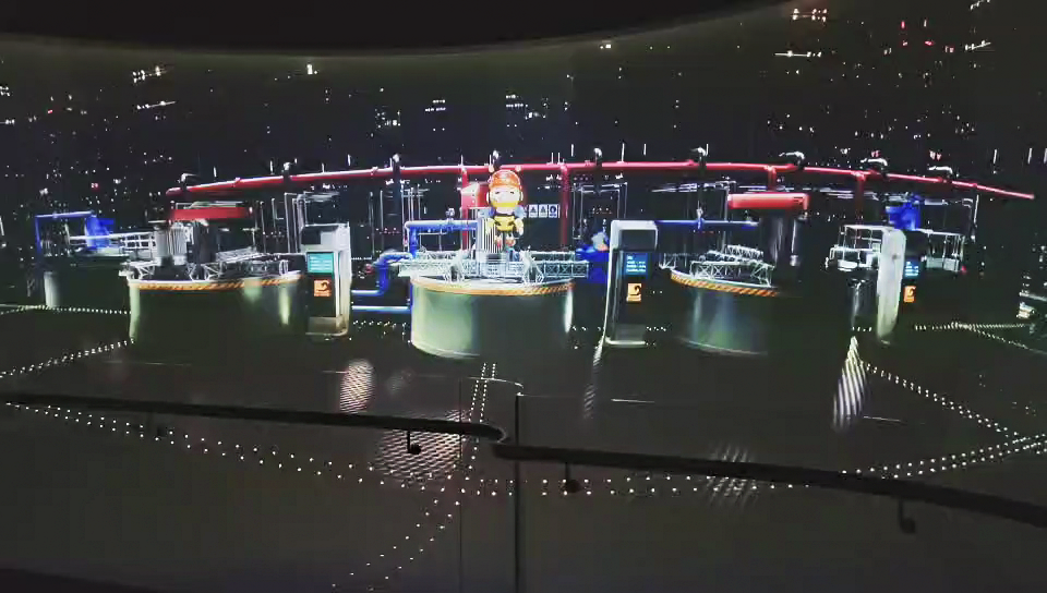 山东黄金品牌形象展厅碗幕投影