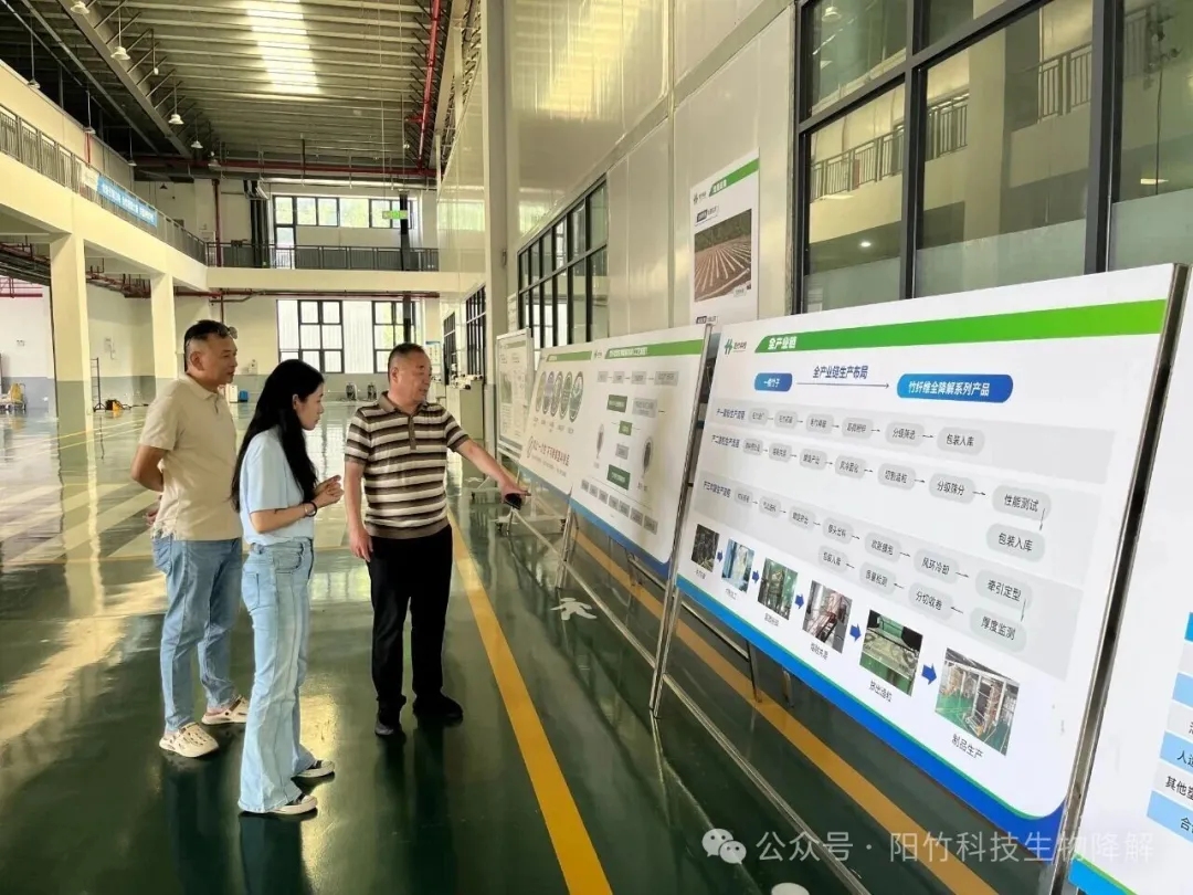 河北省张家口市商务局党组书记白凌峰一行莅临公司子公司福建阳竹新材料考察