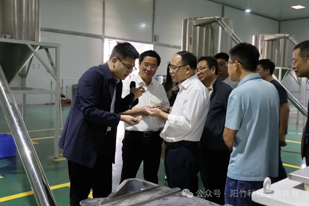 省林业局总工程师张志才一行莅临公司子公司阳竹新材料，盛赞竹纤维地膜为“绿色新法宝”