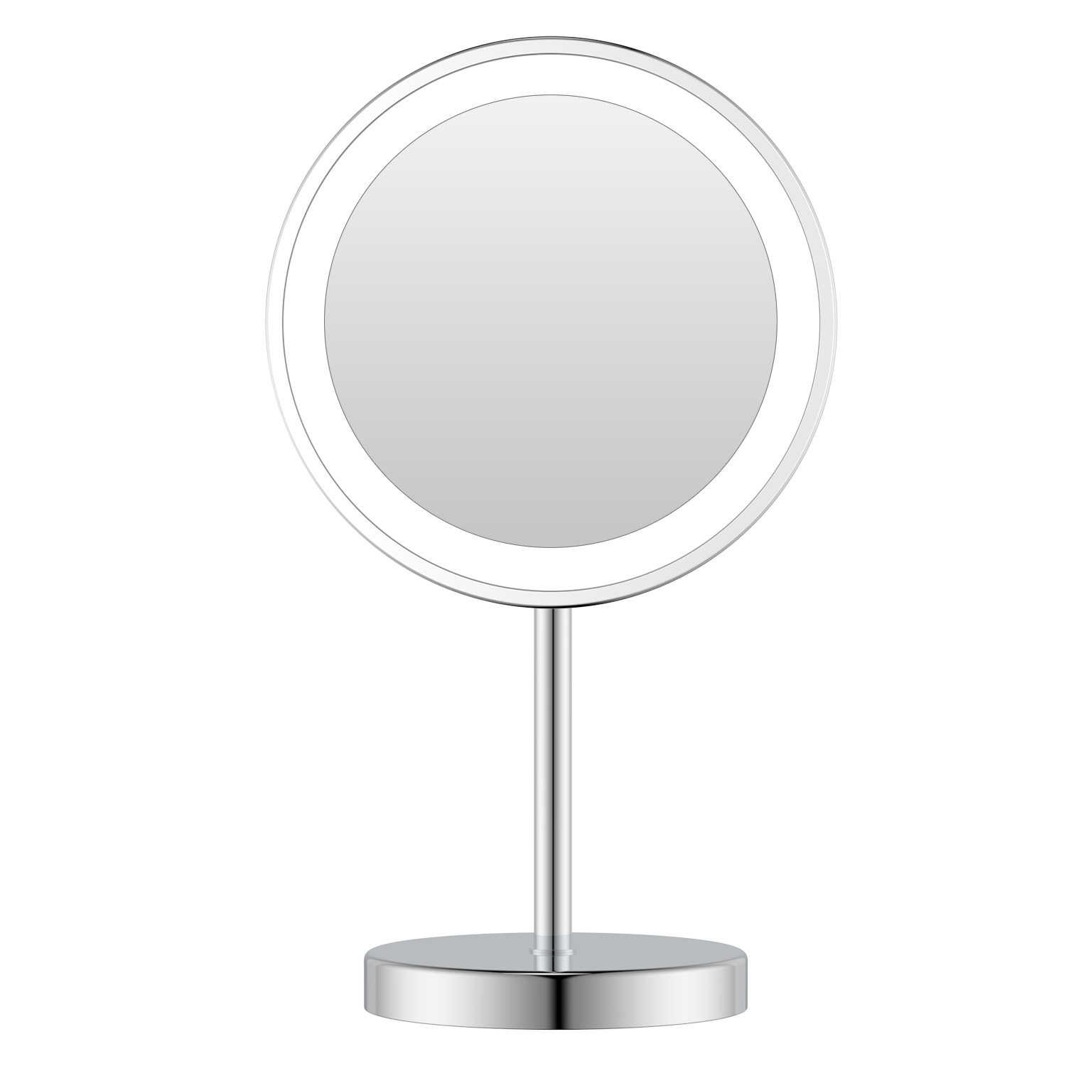Desktop round lighted makeup mirror
